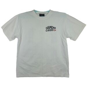 Diamond Cross Ranch Shirt Large Jackson Hole Cowboy Riding Horse White New